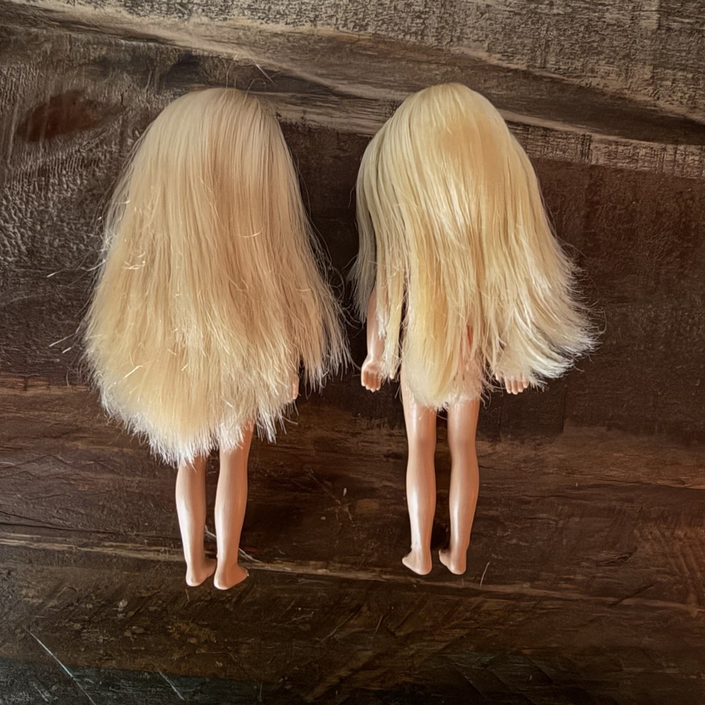Mattel Barbie Club Chelsea Beach Dolls Lot Of 2 Mermaid Ice Cream Cone Suit 5.5" - Picture 2 of 5